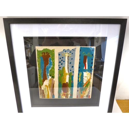 404 - A pair of John Piper-Arundel screenprinted fabric panels  9.5