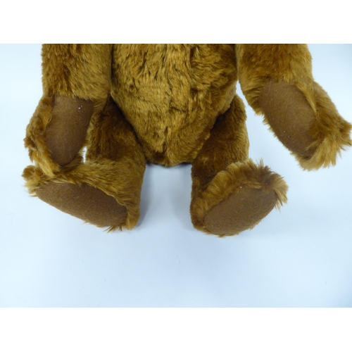 41 - A Steiff chestnut brown coloured mohair covered Teddy bear with a mobile head and limbs  20