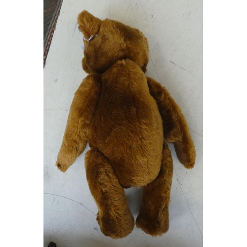 41 - A Steiff chestnut brown coloured mohair covered Teddy bear with a mobile head and limbs  20