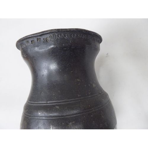 79 - Fourteen 17th and 18thC pewter, baluster shape measures  largest approx. one pint