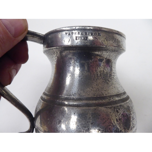 79 - Fourteen 17th and 18thC pewter, baluster shape measures  largest approx. one pint