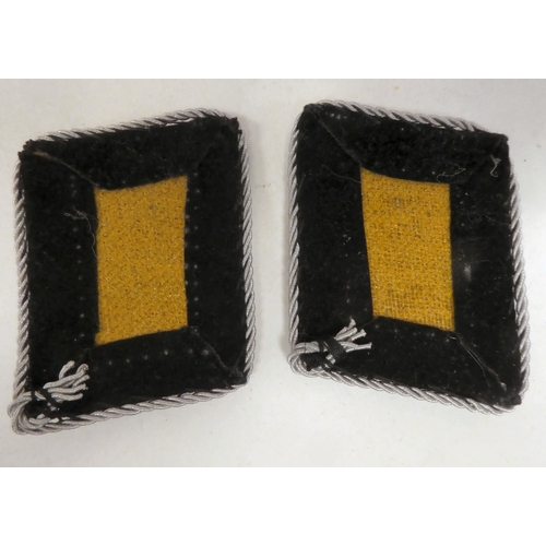 86 - Two German SS Generals collar patches  boxed(Please Note: this lot is subject to the statement ... 