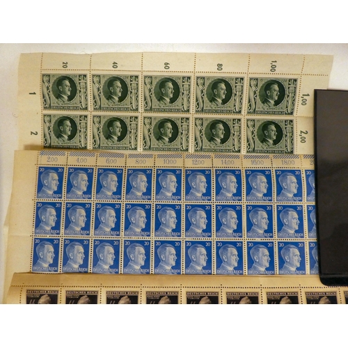 96 - Postage stamps, mainly unused, Third Reich era