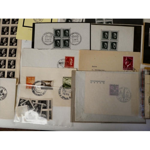 96 - Postage stamps, mainly unused, Third Reich era