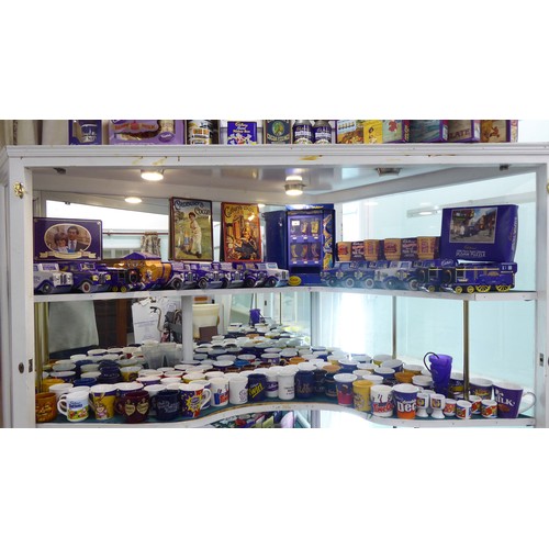 18 - Cadbury's promotional wares: to include china mugs; puzzles; diecast model vehicles; and other colle... 