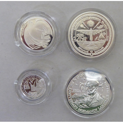 116 - Silver proof collector's coins: to include examples from The World at War range