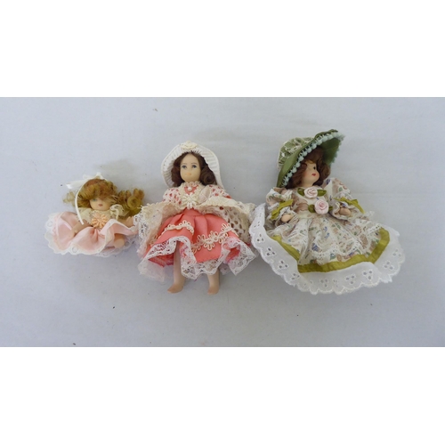 173 - Various composition dolls: to include two early 20thC Armand Marseille bisque head examples  10... 