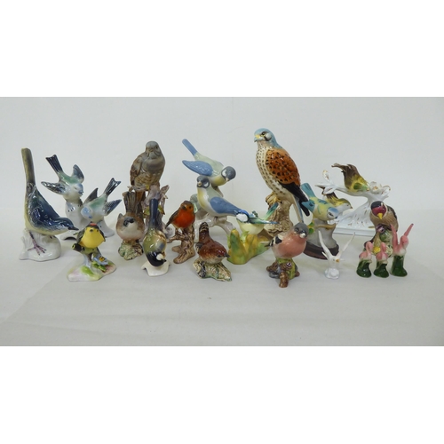 177 - Beswick and other china hedgerow bird and birds of prey ornaments  largest 6