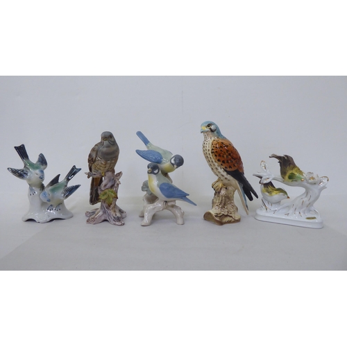 177 - Beswick and other china hedgerow bird and birds of prey ornaments  largest 6