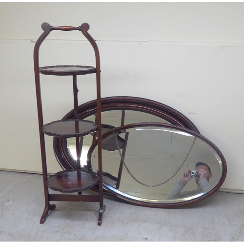 183 - Small furniture: to include a 1930s oak three tier, folding cakestand  35