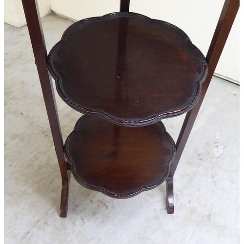 183 - Small furniture: to include a 1930s oak three tier, folding cakestand  35