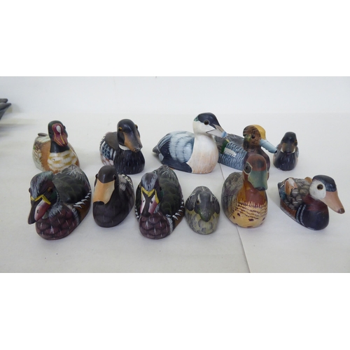 227 - Various printed soapstone models, ducks  largest 5