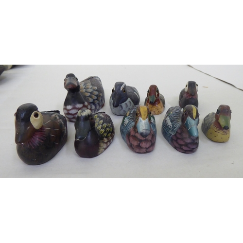 227 - Various printed soapstone models, ducks  largest 5