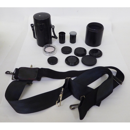 250 - Photographic accessories: to include a Spiratone Sharpshooter 1.6.3 F=400mm  no.55926 lens ... 