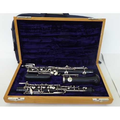 280 - A Rigoutat oboe No.598 AL  cased