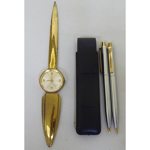 30 - Pens and writing related collectables: to include a Swan fountain pen