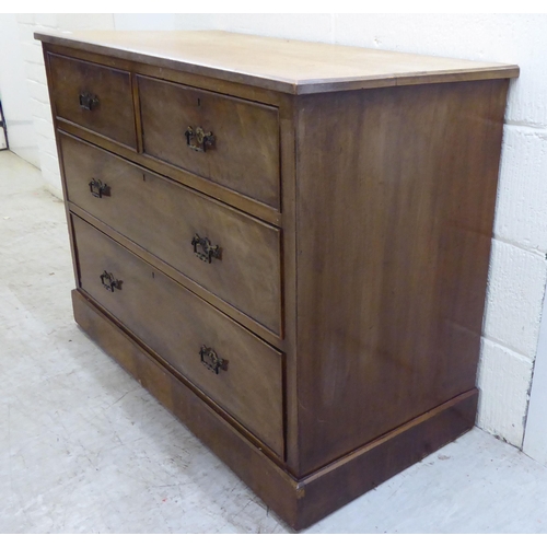 33 - A late Victorian mahogany four drawers dressing chest, on a plinth  31