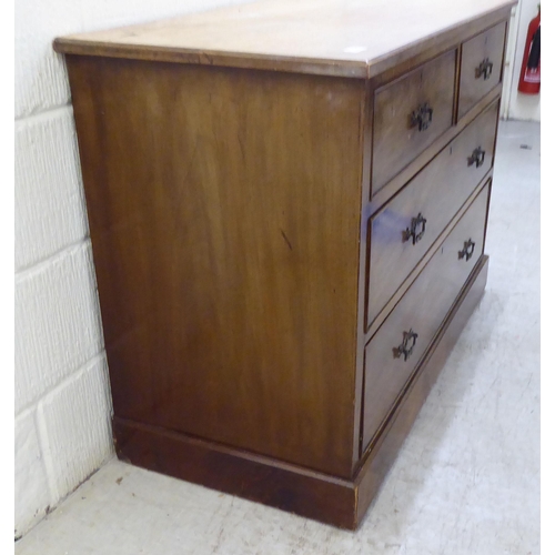 33 - A late Victorian mahogany four drawers dressing chest, on a plinth  31