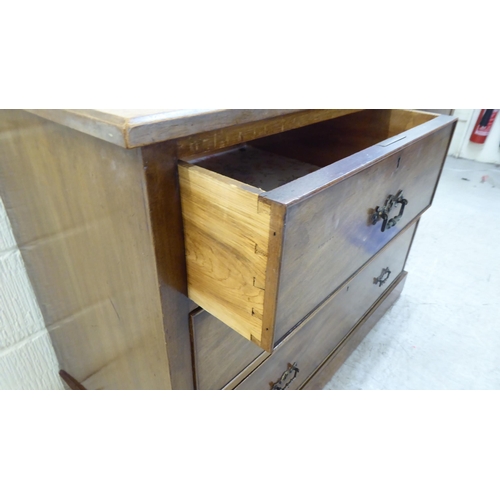 33 - A late Victorian mahogany four drawers dressing chest, on a plinth  31