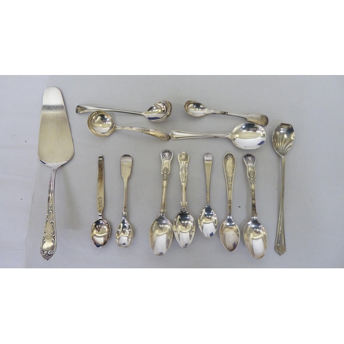 337 - Silver plated, white metal and loaded silver handled knives  mixed marks