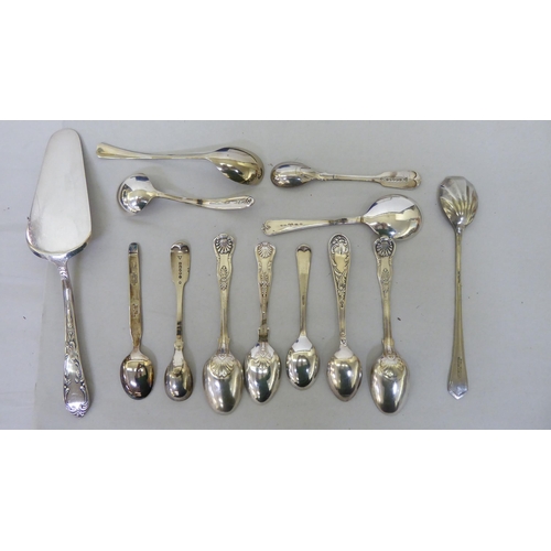 337 - Silver plated, white metal and loaded silver handled knives  mixed marks