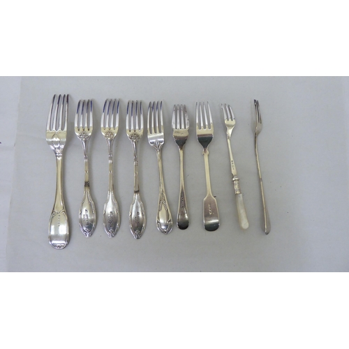 337 - Silver plated, white metal and loaded silver handled knives  mixed marks