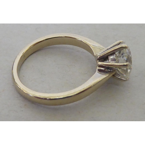 376 - An 18ct white gold diamond solitaire ring  approx. 1.8 carat