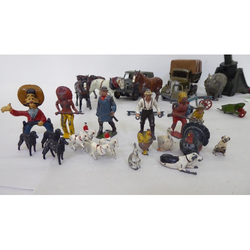 5 - Diecast model vehicles, cast metal figures and animals: to include examples by Britains