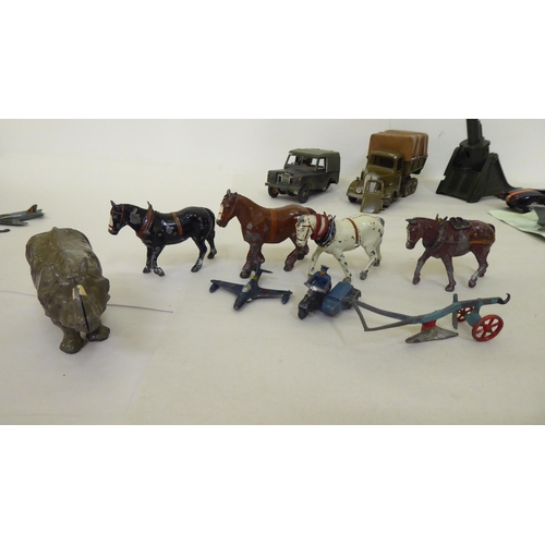 5 - Diecast model vehicles, cast metal figures and animals: to include examples by Britains