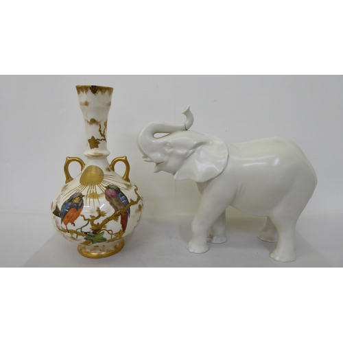 50 - 19thC and later decorative ceramics: to include two pottery figures 'Pan'  8