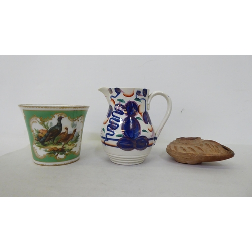 50 - 19thC and later decorative ceramics: to include two pottery figures 'Pan'  8