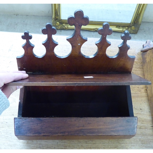 67 - Two George III hardwood candle boxes  largest 16