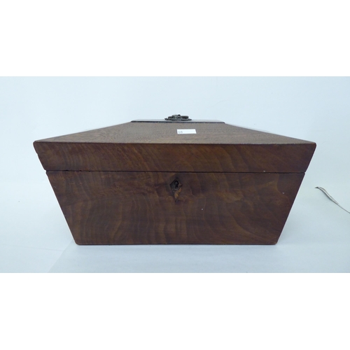 68 - Wooden collectables: to include a late Victorian inlaid, walnut and marquetry desktop stationery cab... 