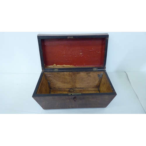 68 - Wooden collectables: to include a late Victorian inlaid, walnut and marquetry desktop stationery cab... 