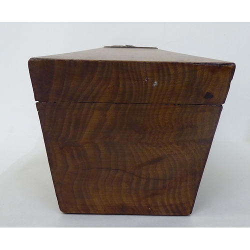 68 - Wooden collectables: to include a late Victorian inlaid, walnut and marquetry desktop stationery cab... 