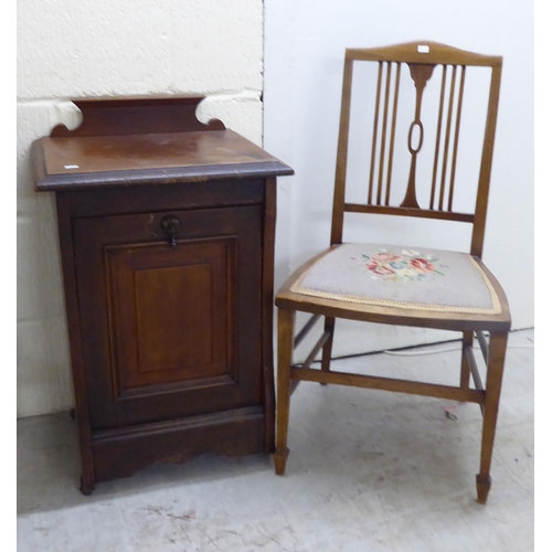 72 - Small furniture: to include an Edwardian mahogany hall table, raised on ring turned legs  28