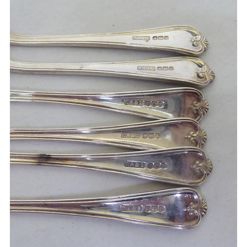 78 - A set of six silver cake forks  Sheffield 1923