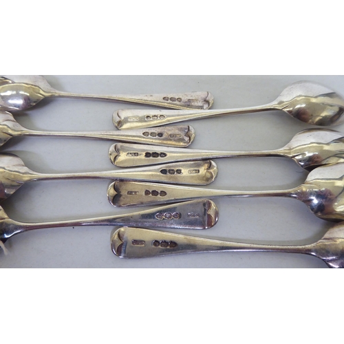 79 - A set of eight late Victorian silver Old English pattern teaspoons  London 1890  (approx. 4ozs)