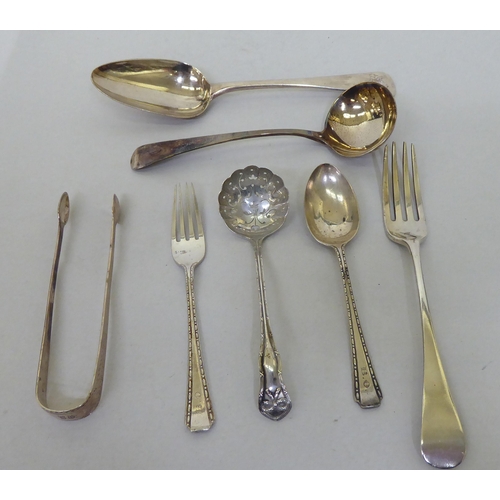 88 - Silver collectables: to include a George III Old English pattern table spoon  London 1805  (approx. ... 