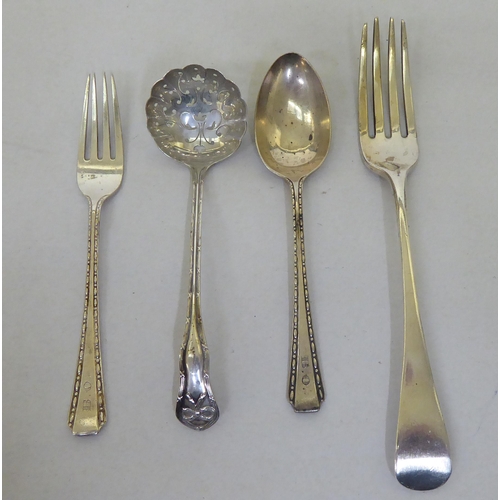 88 - Silver collectables: to include a George III Old English pattern table spoon  London 1805  (approx. ... 