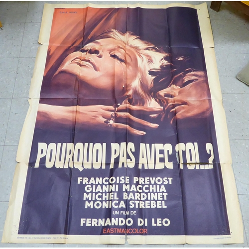 246 - Vintage and later French language coloured printed film posters (folded)