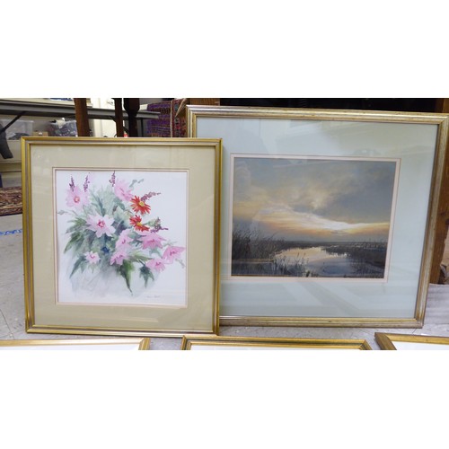 282 - Framed pictures and prints: to include landscapes  some signed  largest 10