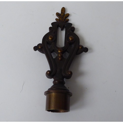 354 - A modern bronze finished metal, five branch candelabra of urn design with a marble plinth  31