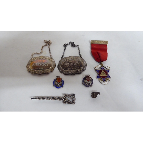 102 - Silver items, mainly spoons and napkin rings  (combined gross weight approx. 8.5ozs)