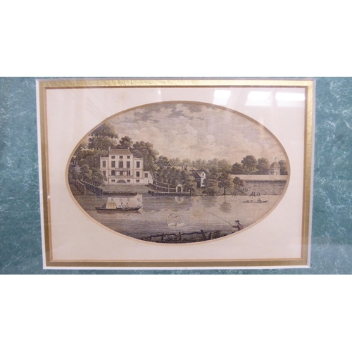 22 - A series of four 19thC riverscapes  prints  3.5