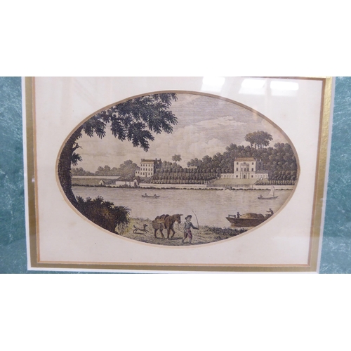 22 - A series of four 19thC riverscapes  prints  3.5