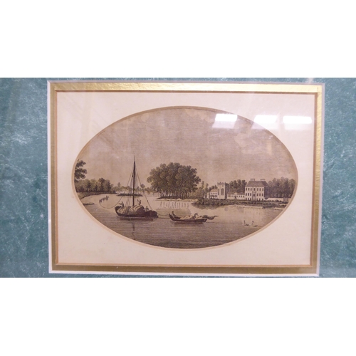 22 - A series of four 19thC riverscapes  prints  3.5