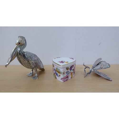 282 - Interior designer accessories: to include a Christofle of France silver plated duck  4