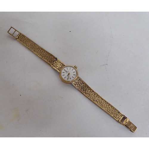 3 - A lady's Omega 9ct gold cased and strapped wristwatch  (approx.15g gross weight)