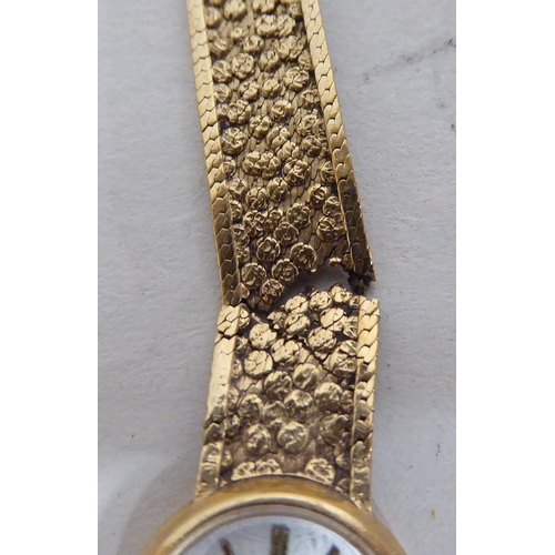 3 - A lady's Omega 9ct gold cased and strapped wristwatch  (approx.15g gross weight)